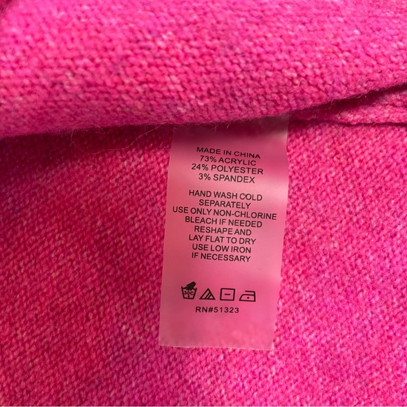 NWT New Vince Camuto Pink Center Seam Crewneck Sweater Size 1X - Picture 8 of 12